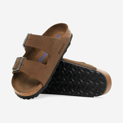 Birkenstock Arizona SFB Dark Tea Tonal, vue de trois-quarts