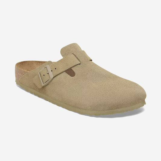 Birkenstock Boston Faded Khaki, vue de profil