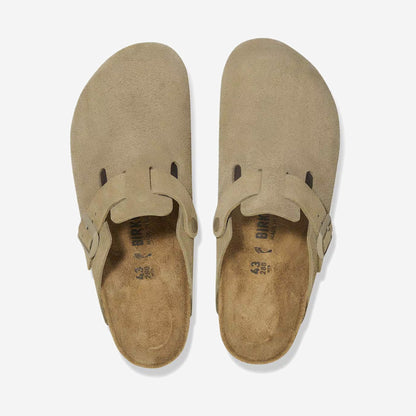 Birkenstock Boston Faded Khaki, vue de trois-quarts