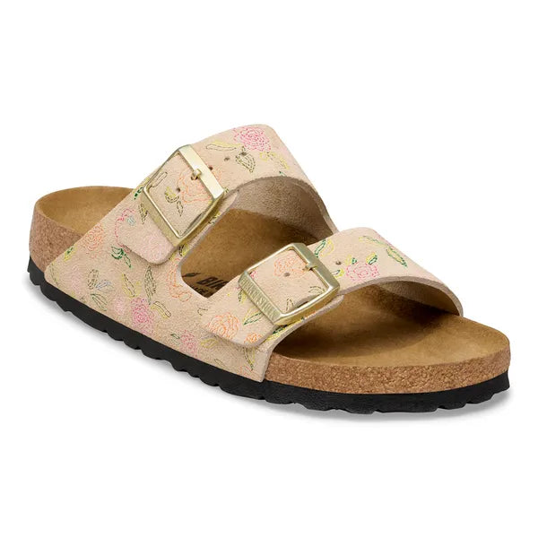 Birkenstock Arizona Sandcastle Flower Print de profil