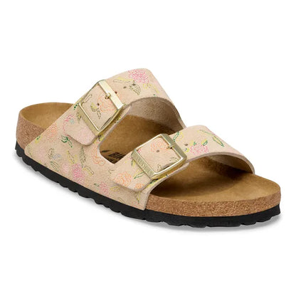 Birkenstock Arizona Sandcastle Flower Print de profil