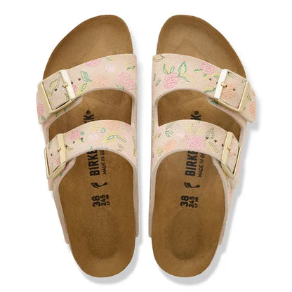 Birkenstock Arizona Sandcastle Flower Print d'en haut