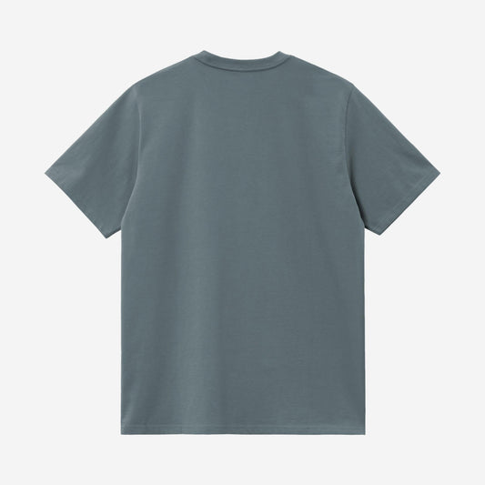 Carhartt WIP Chase Tshirt Cozy Blue, vue de face