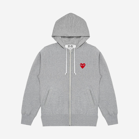 Comme des Garçons PLAY Sweatshirt Zip Grey, Comme des Garçons PLAY disponible chez For The Week à Ajaccio
