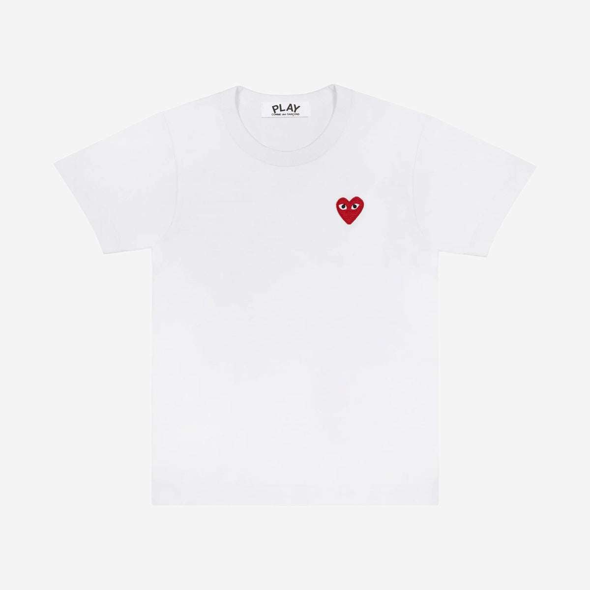 Comme des Garçons PLAY Tshirt Red Hearth White, Comme des Garçons PLAY disponible chez For The Week à Ajaccio