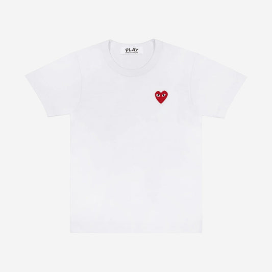 Comme des Garçons PLAY Tshirt Red Hearth White, Comme des Garçons PLAY disponible chez For The Week à Ajaccio