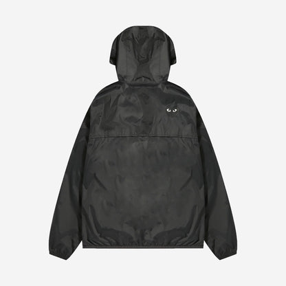 Comme des Garçons PLAY x K-Way Black, vue de face
