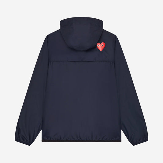 Comme des Garçons PLAY x K-Way Navy, vue de face