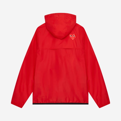 Comme des Garçons PLAY x K-Way Red, vue de face
