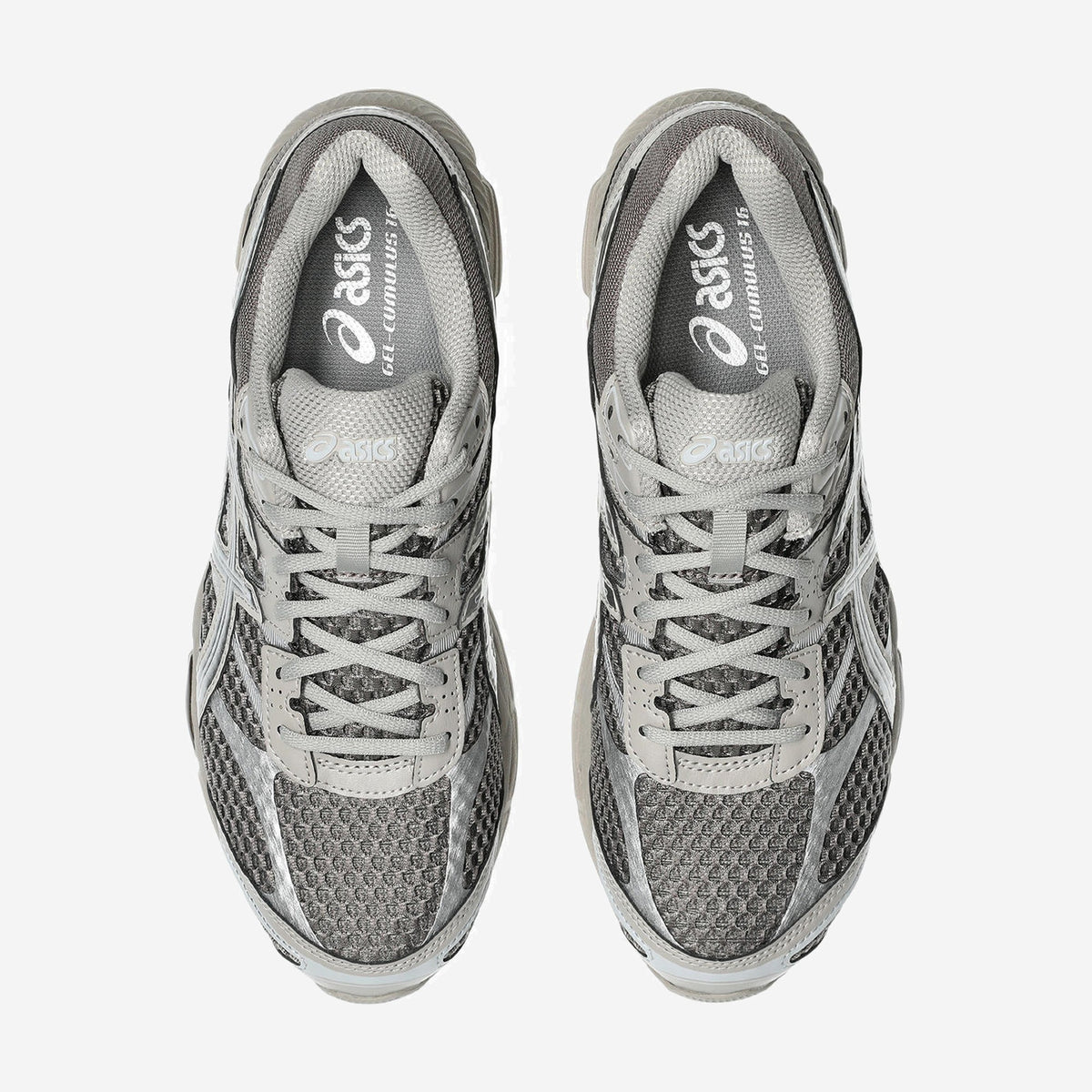 Asics GEL-Cumulus 16 Cocoa Powder Pure Silver, vue de dessus