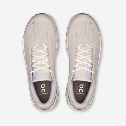 On Running Cloudmonster Pearl / Ivory, vue de trois-quarts