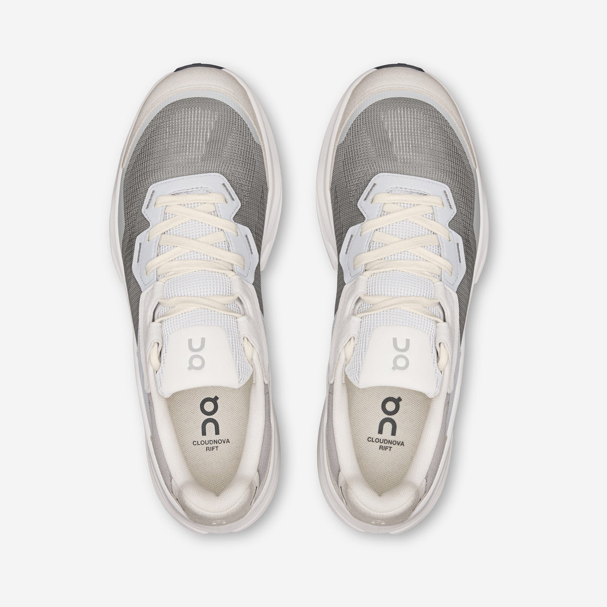 On Running Cloudnova Rift Alloy / Glacier, vue de trois-quarts
