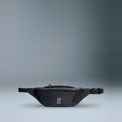 On Running Waist Pack 2L Lite Noir, de face, chez Size Ajaccio