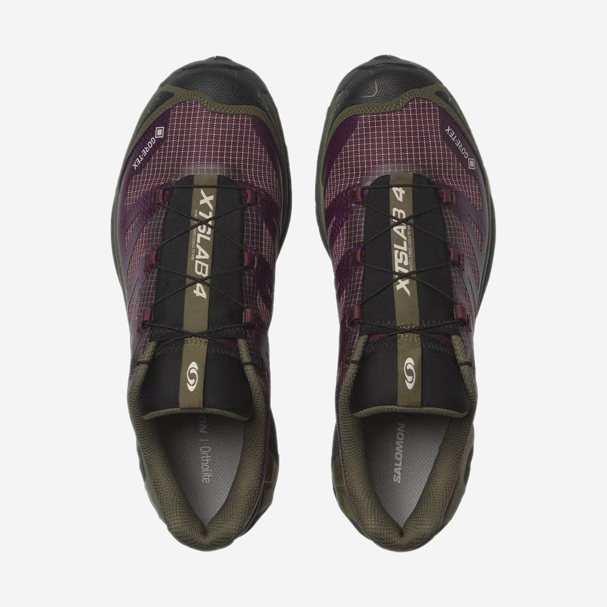 Salomon XT4 GTX Maroon Banner / Winter Bloom, vue de trois-quarts