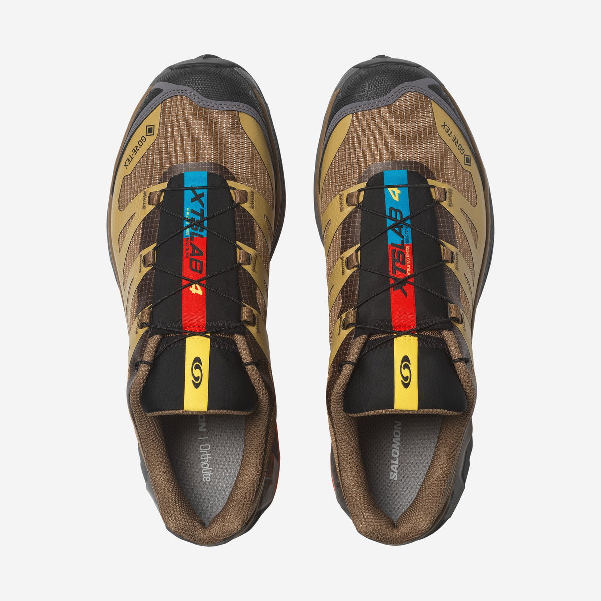 Salomon XT4 OG GTX Coyote Brown Willow Dragon Fire, vue de dessus