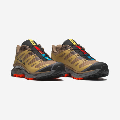 Salomon XT4 OG GTX Coyote Brown Willow Dragon Fire, paire de trois-quarts