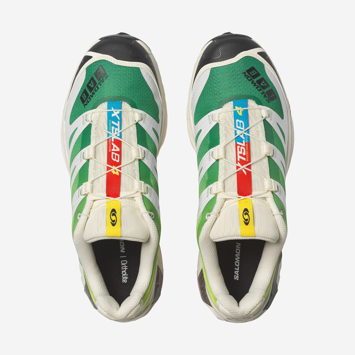 Salomon XT4 OG Vanilla Ice Acid Lime, vue de trois-quarts