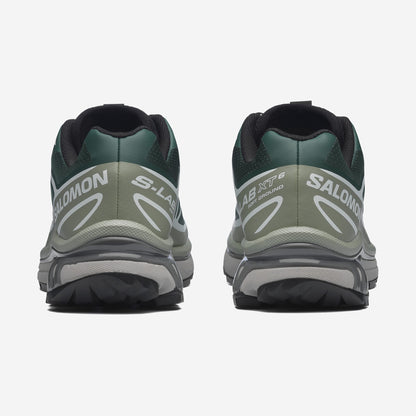 Salomon XT6 Bistro Green / Green Milieu, vue de trois-quarts