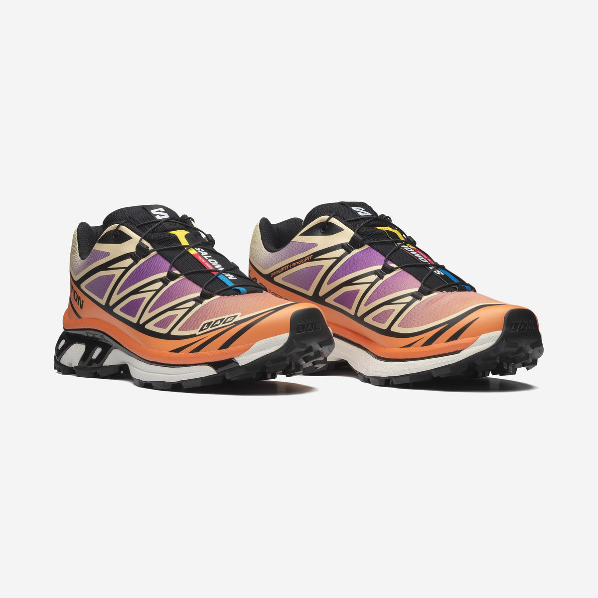 Salomon XT6 Black Almond Cream, vue de profil