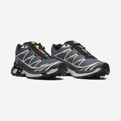 Salomon XT6 Black / Asphalt, vue de profil