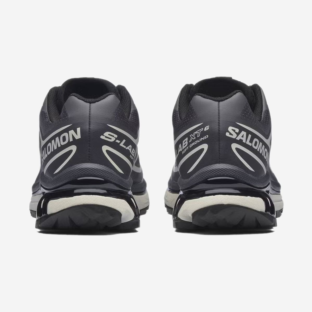 Salomon XT6 Black / Asphalt, vue de dos