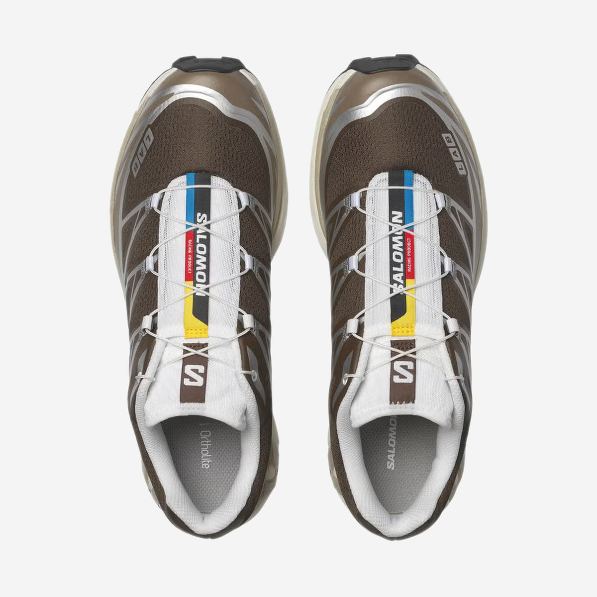 Salomon XT6 Earth Brown Walnut, vue de trois-quarts