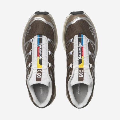 Salomon XT6 Earth Brown Walnut, vue de trois-quarts