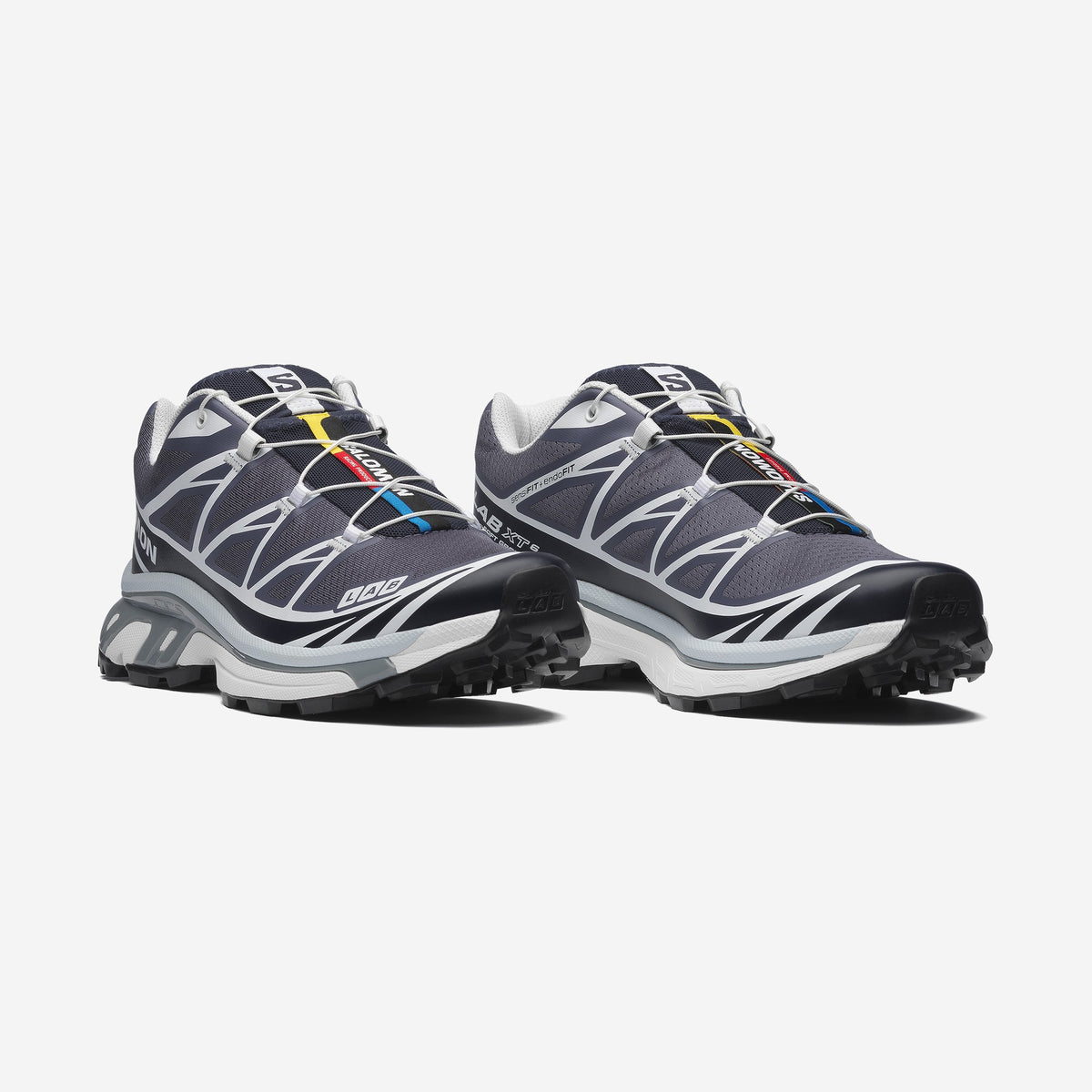 Salomon XT6 Grisaille / Blue Nights, vue de profil