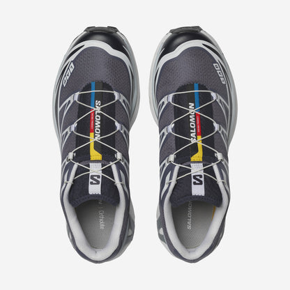 Salomon XT6 Grisaille / Blue Nights, vue de trois-quarts