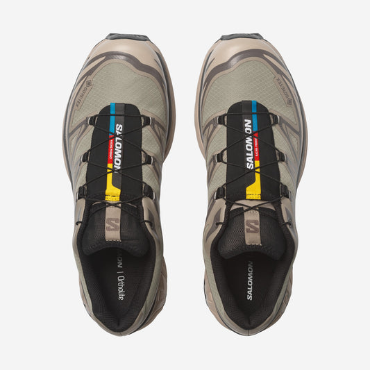 Salomon XT6 GTX White Pepper Silver Sage, vue de profil