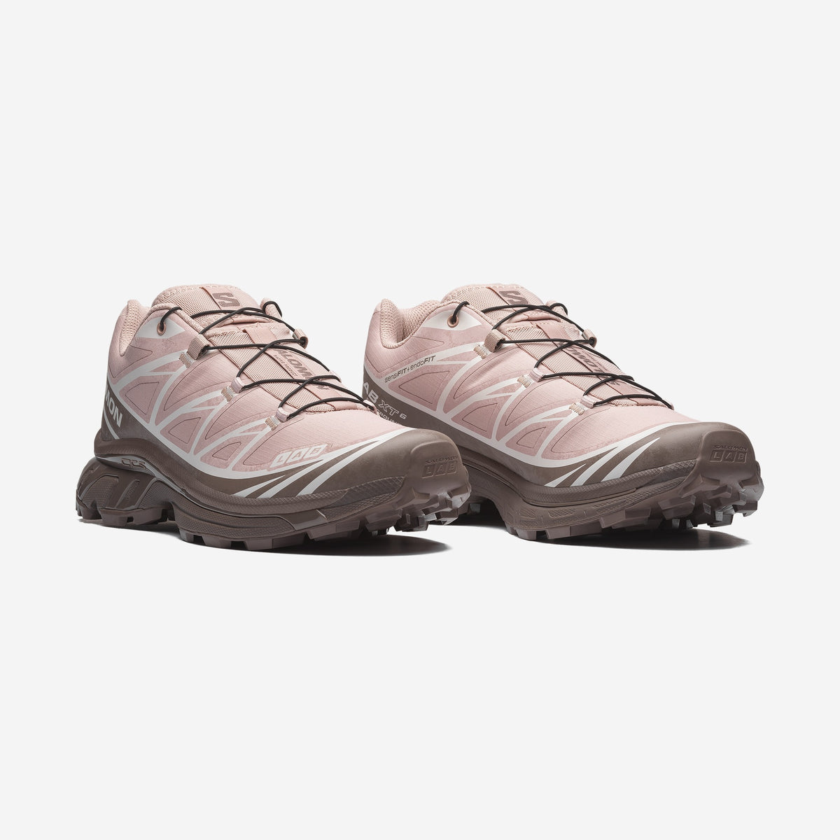 Salomon XT6 Protective Shadow Gray Iron Lilac Ash, paire de trois-quarts