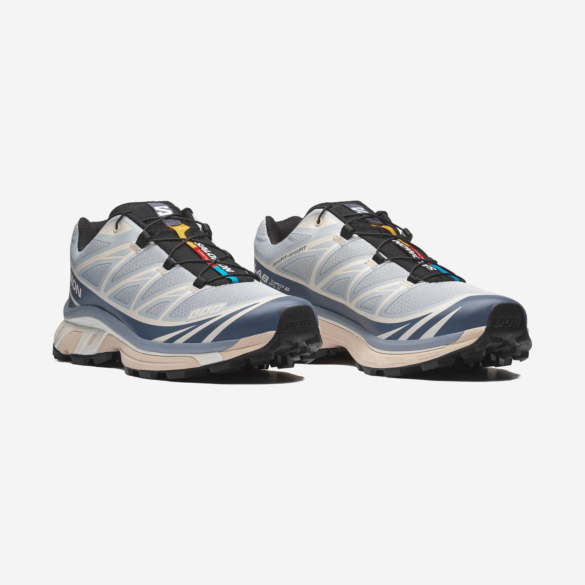 Salomon XT6 Pearl Blue Grisaille, vue de profil
