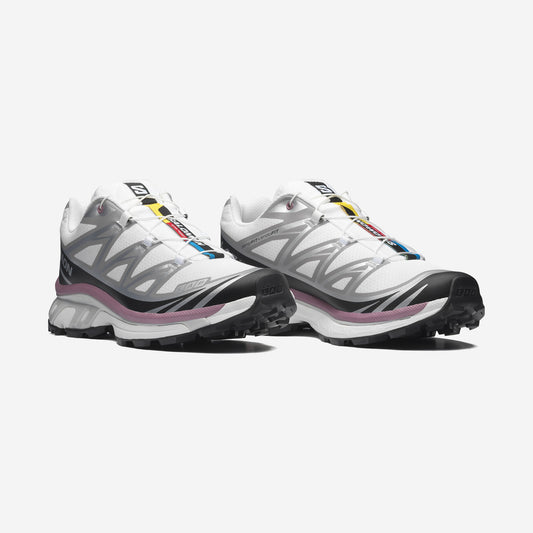 Salomon XT6 White / Black, vue de profil