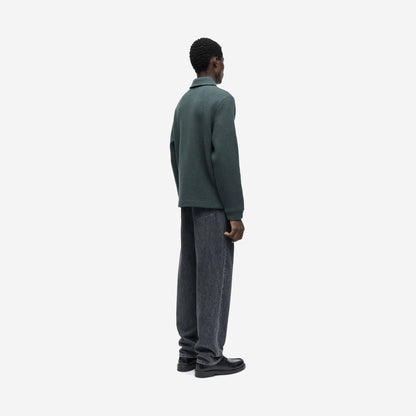 Samsøe Samsøe Hannes Full Zip Dark Evergreen, vue de face