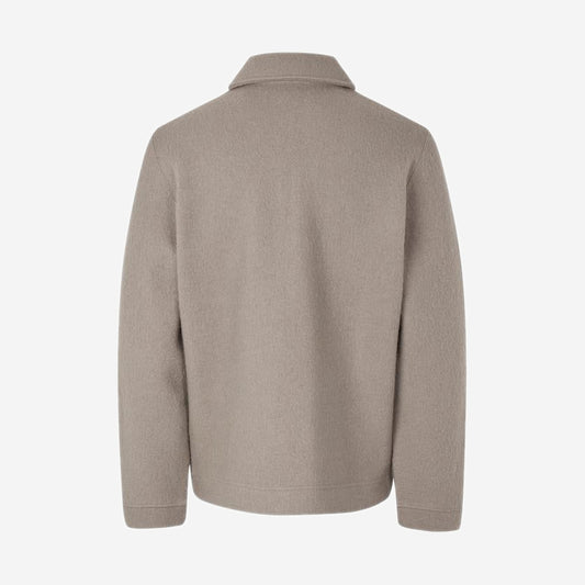 Samsøe Samsøe Hannes Full Zip Elephant Skin, vue de face