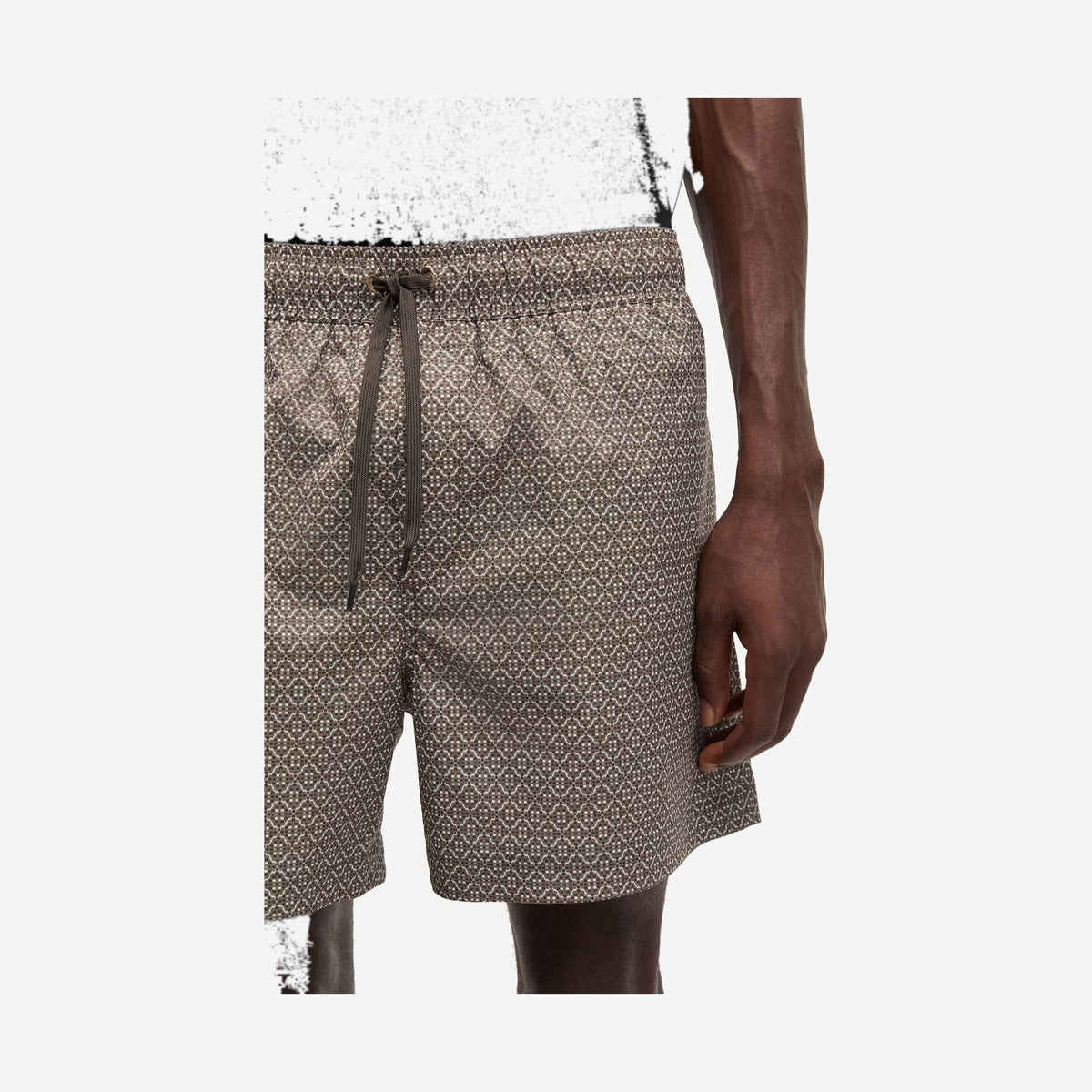 Samsøe Samsøe Moses Swimshort Brown Tile, vue de détail