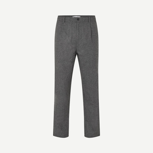 Pantalon Sabertil Dark Grey Mel. Samsøe Samsøe, vue de face à plat, chez For The Week Ajaccio