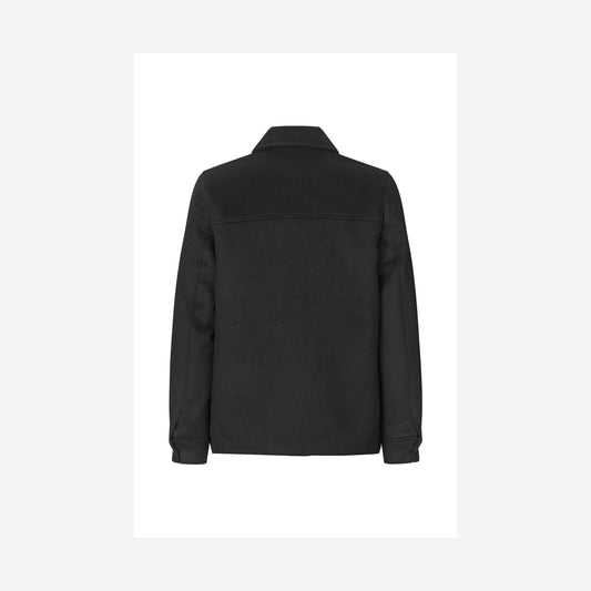 Samsøe Samsøe Sapally Shirt Jacket Black, vue de face