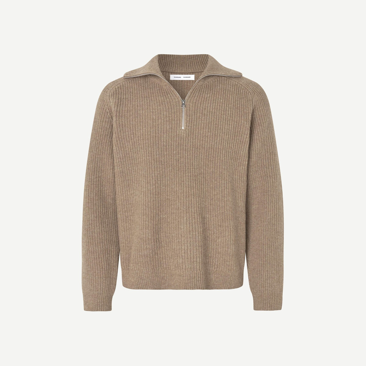 Pull Sarick Turtleneck Lead Gray Samsøe Samsøe, vue de face à plat, chez For The Week Ajaccio