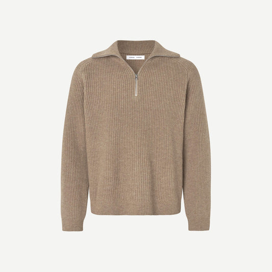 Pull Sarick Turtleneck Lead Gray Samsøe Samsøe, vue de face à plat, chez For The Week Ajaccio