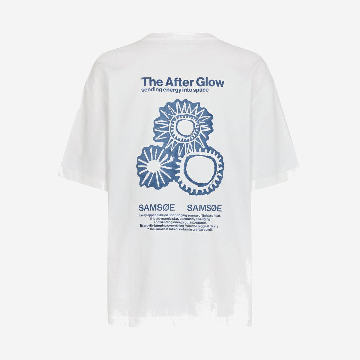Samsøe Samsøe Sauni Tshirt Blue Solar Drift, vue de détail