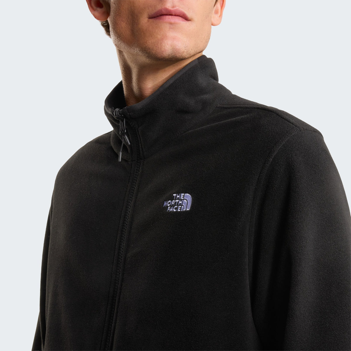 The North Face Polaire Glacier zippée Noir, col et logo brodé, chez For The Week Ajaccio