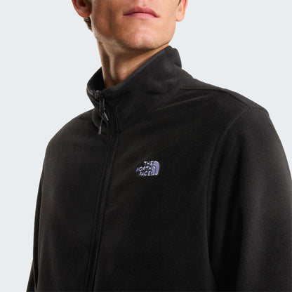 The North Face Polaire Glacier zippée Noir, col et logo brodé, chez For The Week Ajaccio