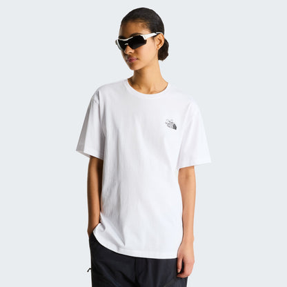 The North Face T-shirt Natural High Society Blanc, porté de face, version femme, chez For The Week Ajaccio