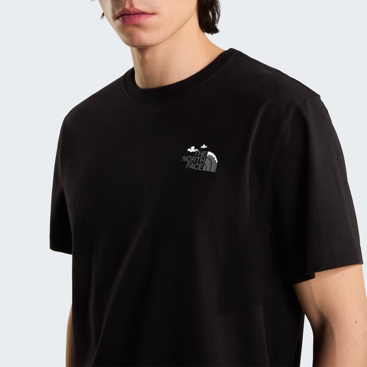 The North Face T-shirt Natural High Society Noir, logo sur la poitrine, chez For The Week Ajaccio