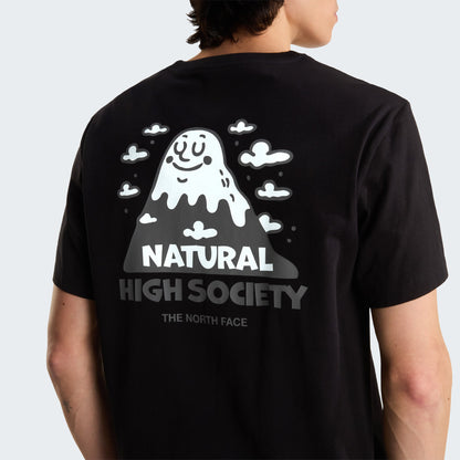 The North Face T-shirt Natural High Society Noir, détail de l'imprimé au dos, chez For The Week Ajaccio