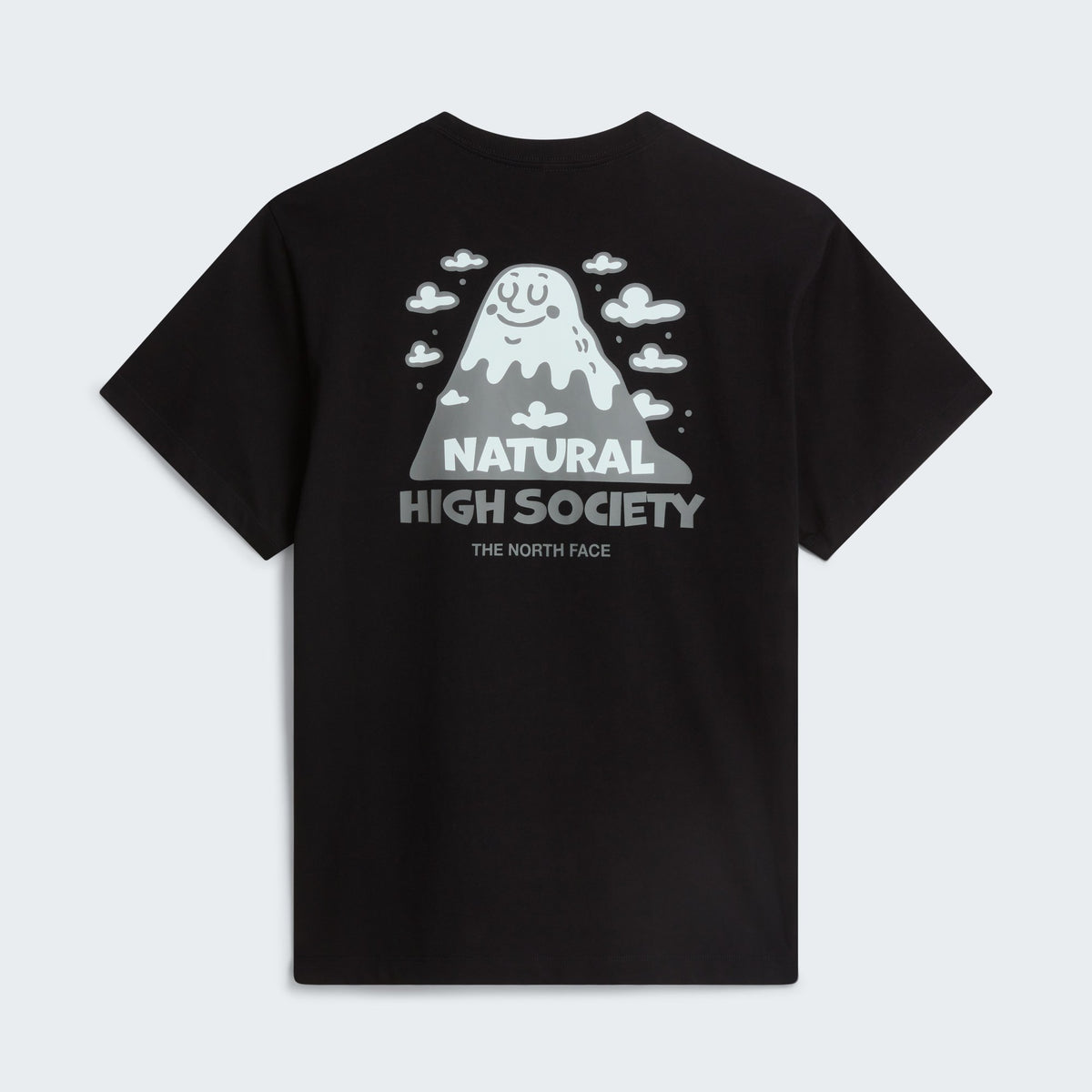 The North Face T-shirt Natural High Society Noir, de dos à plat, imprimé, chez For The Week Ajaccio