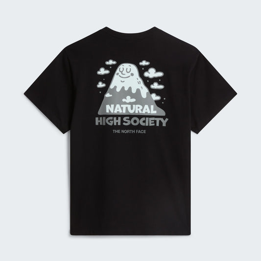 The North Face T-shirt Natural High Society Noir, de dos à plat, imprimé, chez For The Week Ajaccio
