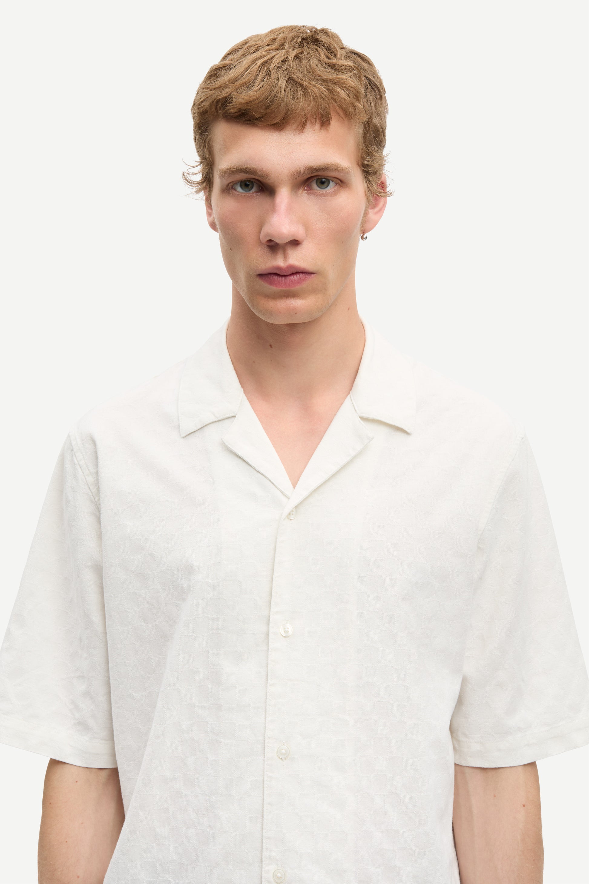 Samsoe Samsoe Saoscar White détails col et poches