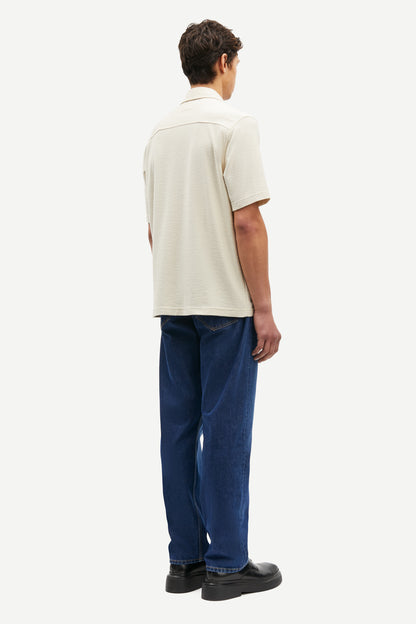 Samsoe Samsoe Kvitsbro Shirt Oatmeal vue de dos porté